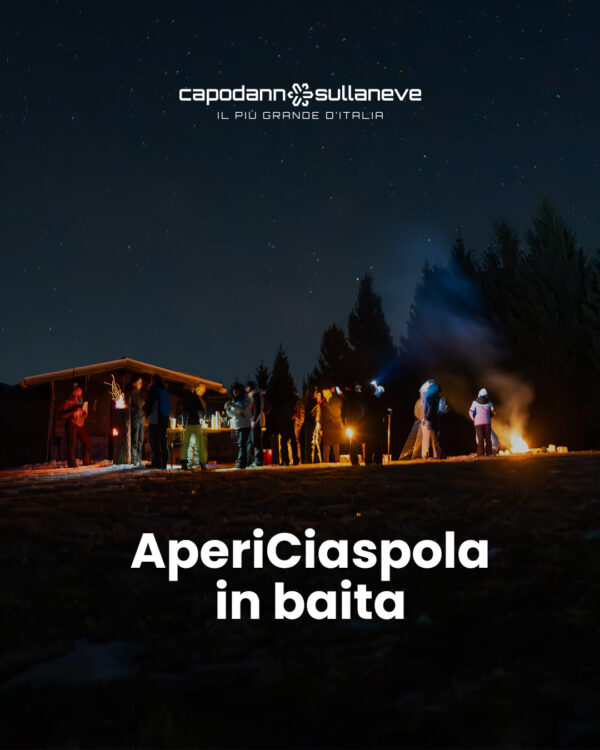 AperiCiaspola: ciaspolata notturna con vista panoramica e apericena in baita