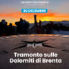 Tramonto_sulle_dolomiti_30 dicembre Tramonto sulle Dolomiti di Brenta: suggestiva ciaspolata panoramica con guida - 30 dicembre