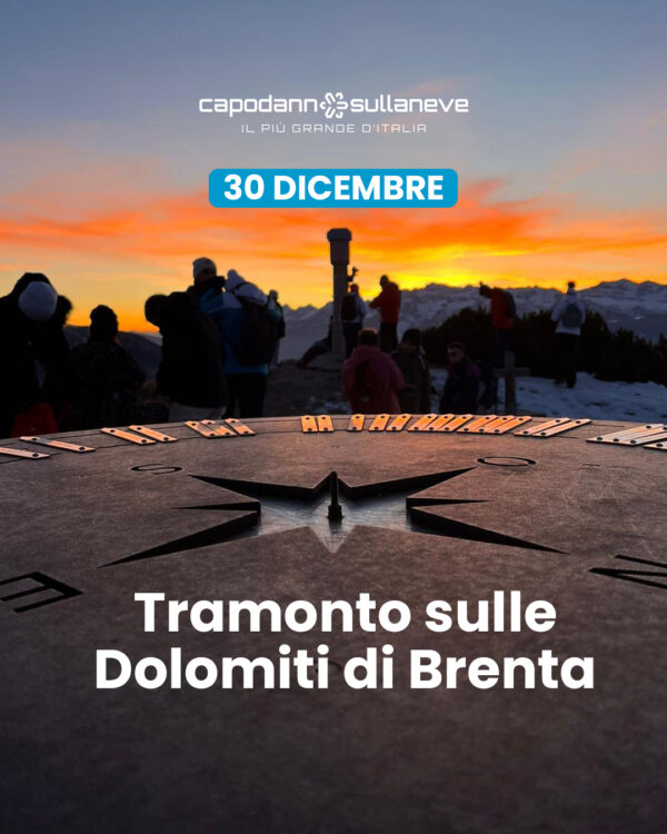 Tramonto_sulle_dolomiti_30 dicembre Tramonto sulle Dolomiti di Brenta: suggestiva ciaspolata panoramica con guida - 30 dicembre