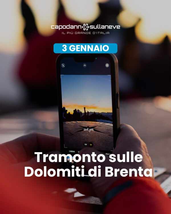 Tramonto_3 gennaio Tramonto sulle Dolomiti di Brenta: suggestiva ciaspolata panoramica con guida - 3 gennaio