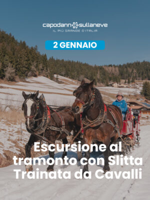 Escursione al tramonto con slitta trainata dai cavalli, tra i boschi, i masi e i Presepi di Ruffrè - 2 gennaio