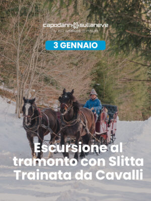 Escursione al tramonto con slitta trainata dai cavalli, tra i boschi, i masi e i Presepi di Ruffrè - 3 gennaio